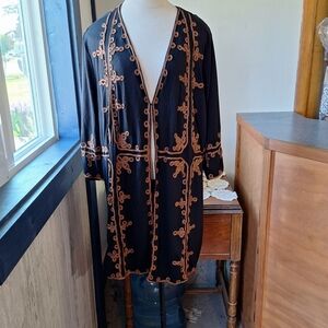 Catherine Black Stretch Knit Shrug,Size 1X, RN#99249